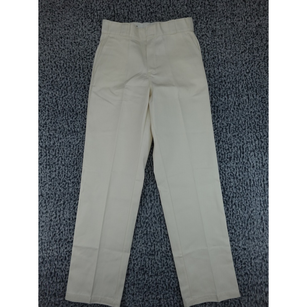 Dickies 874 Original Fit Work Pants Mens 28x32 Cream White Straight Leg Trousers